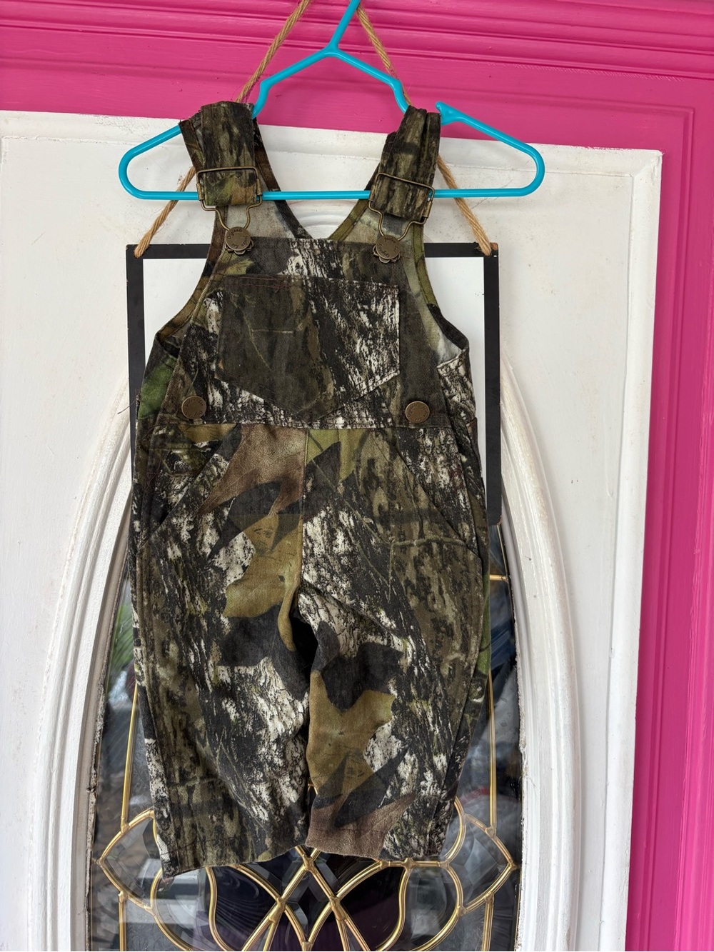 Kids Camouflage Overalls One-Piece - Green Camo